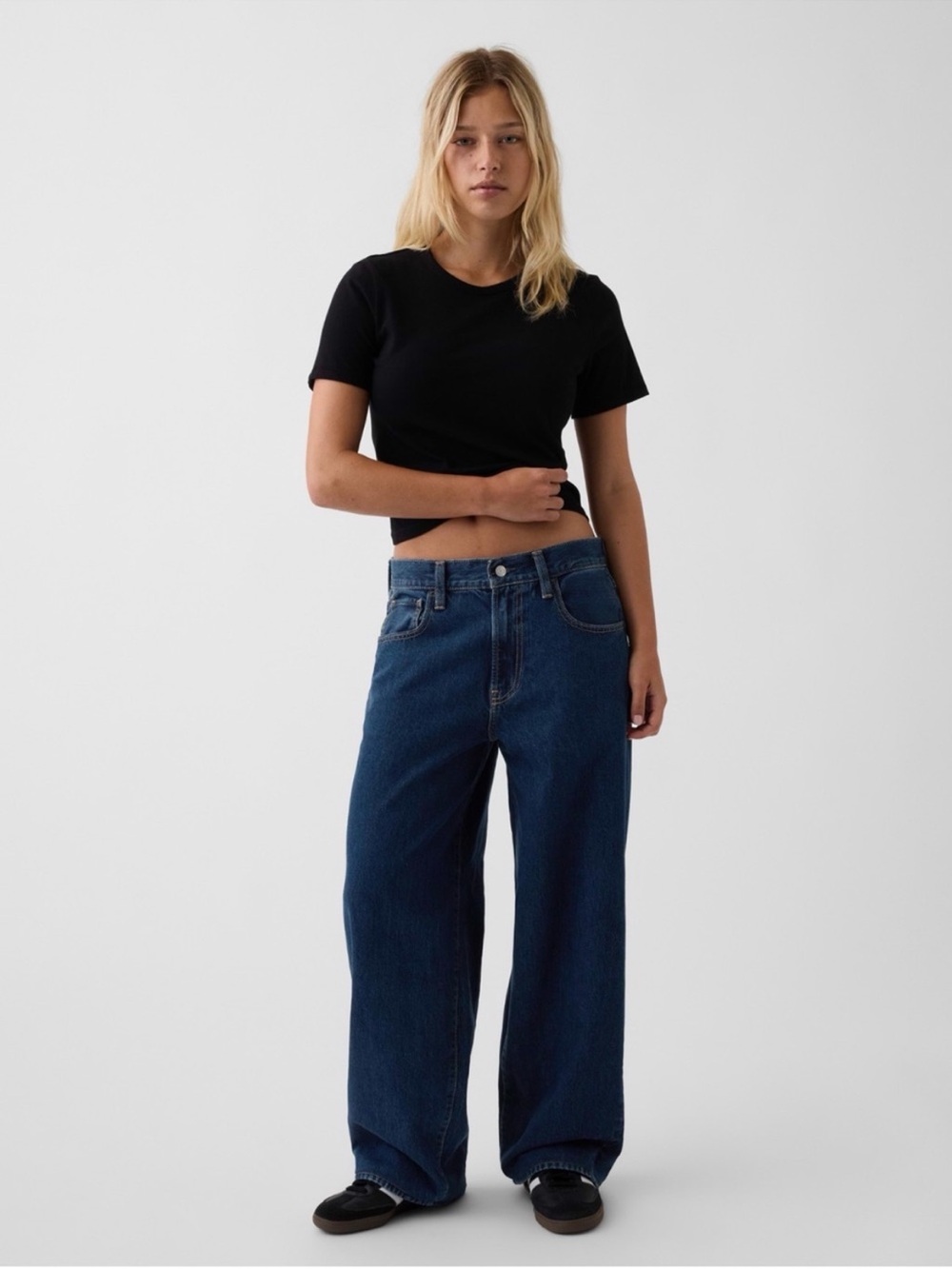 Hailey Bieber Gap jeans